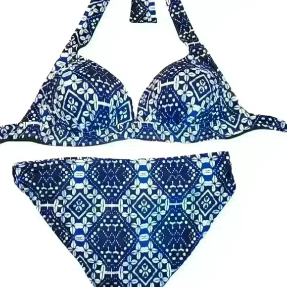None Other - Cowie Diamond blue and white bikini sz medium